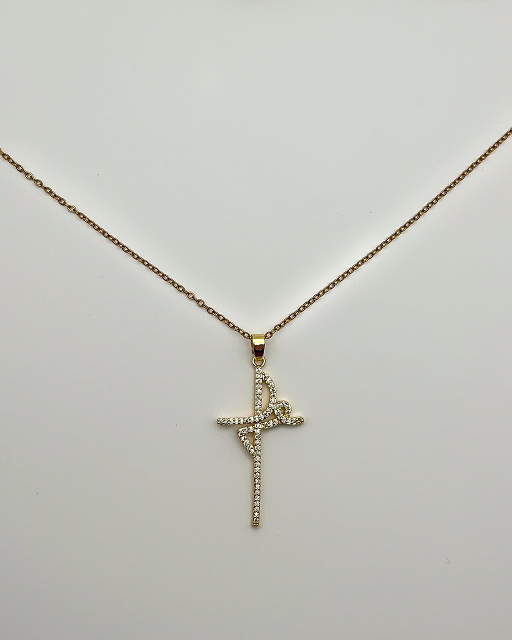 GOLDEN GUARDIAN CROSS NECKLACE