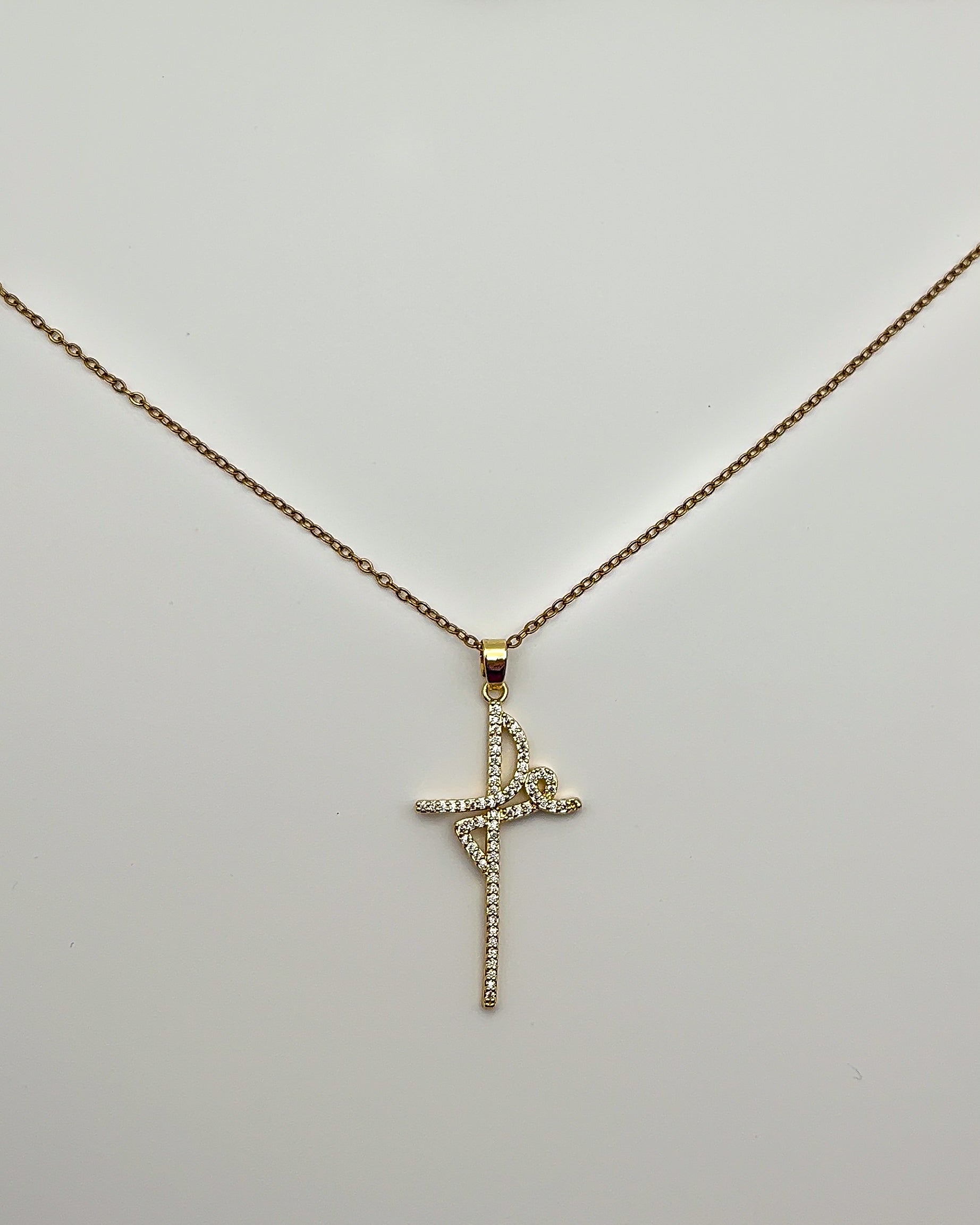 GOLDEN GUARDIAN CROSS NECKLACE